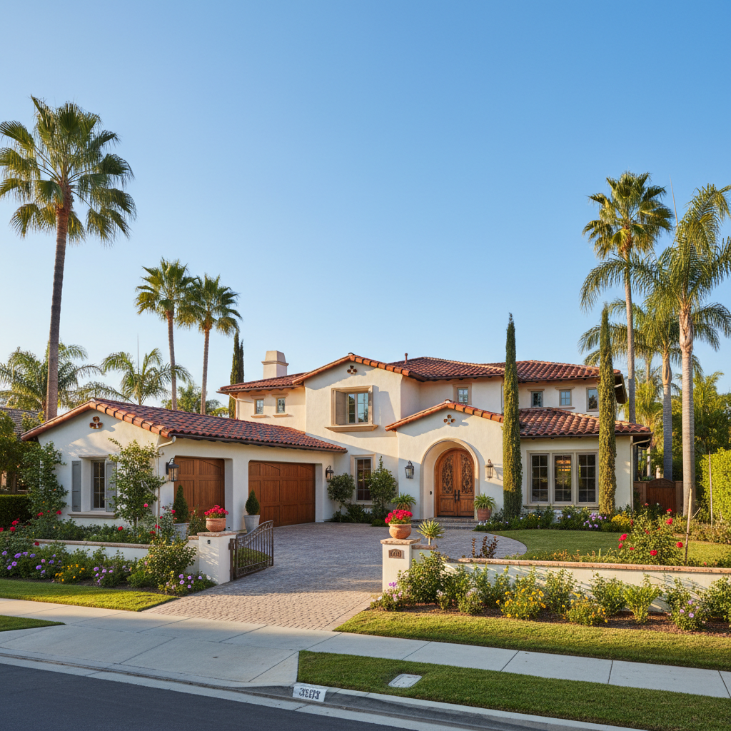 Beautiful SoCal home with palms